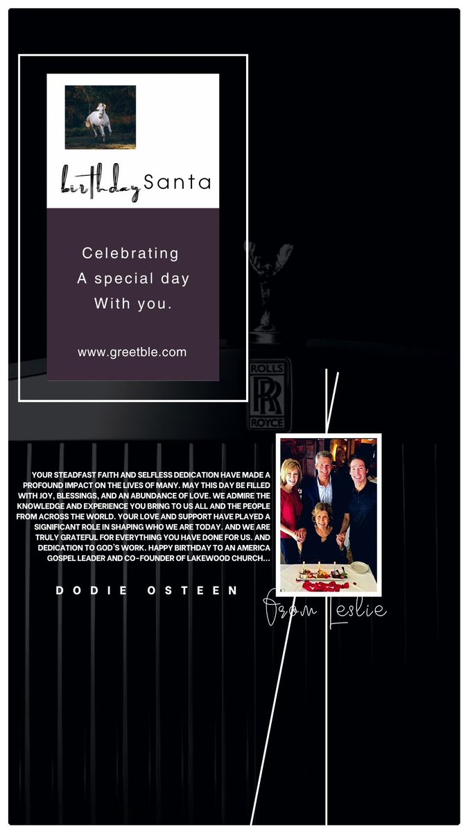 GreetbleLtd's tweet photo. @OsteenDodie
HAPPY 90TH BIRTHDAY ππ₯³πππππΎ TO DODIE OSTEEN
FROM
https://t.co/NA2LQyz2yg
https://t.co/H0c3yO6DAC
#DodieOsteen
#Preacher
#LakewoodChurch
#Greetble
#HappyBirthday https://t.co/rswvERh2HQ