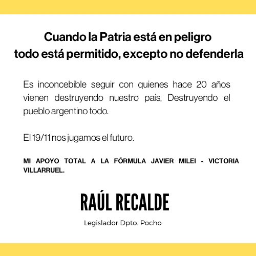 Cuando la Patria está en peligro todo está permitido, excepto no defenderla.