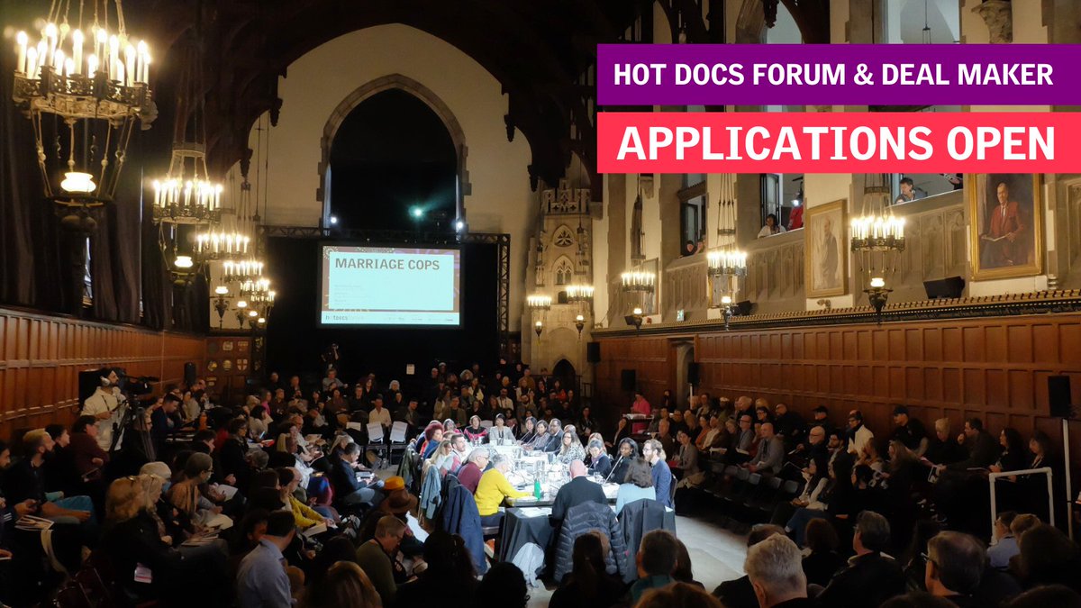 📣 Pitch your doc at #HotDocs24! #HotDocsForum and #HotDocsDealMaker applications are NOW OPEN. Learn more and apply: ow.ly/KHKz50Q0LqM Deadline: Jan 2, 2024