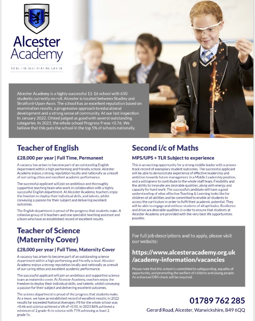Please retweet <a href="/AlcesterAcademy/">Alcester Academy</a> <a href="/aa_science/">Alcester Academy Sci Dept🌈</a> <a href="/EnglishAlcester/">English at Alcester Academy</a> <a href="/AlcesterMaths/">Alcester Academy Maths</a>