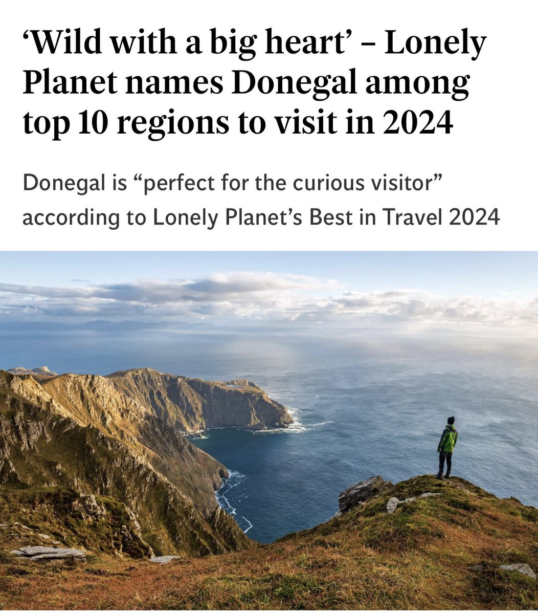Proud Proud Proud ! Our once forgotten county now sits at the Top Table with that most apt description ‘wild with a heart‘ amongst the most amazing places on Earth ! Thank you ⁦@lonelyplanet⁩ ⁦@Failte_Ireland⁩ …. Our beloved #Donegal take a bow 🥂🥂🥂👏🏼