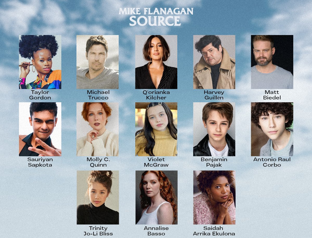 flanagansource's tweet photo. Meet the CAST of Mike Flanagan’s upcoming independent film adaptation of Stephen King’s THE LIFE OF CHUCK. 

Filming is under a SAG-AFTRA Interim Agreement. https://t.co/c7F9b4rrZJ