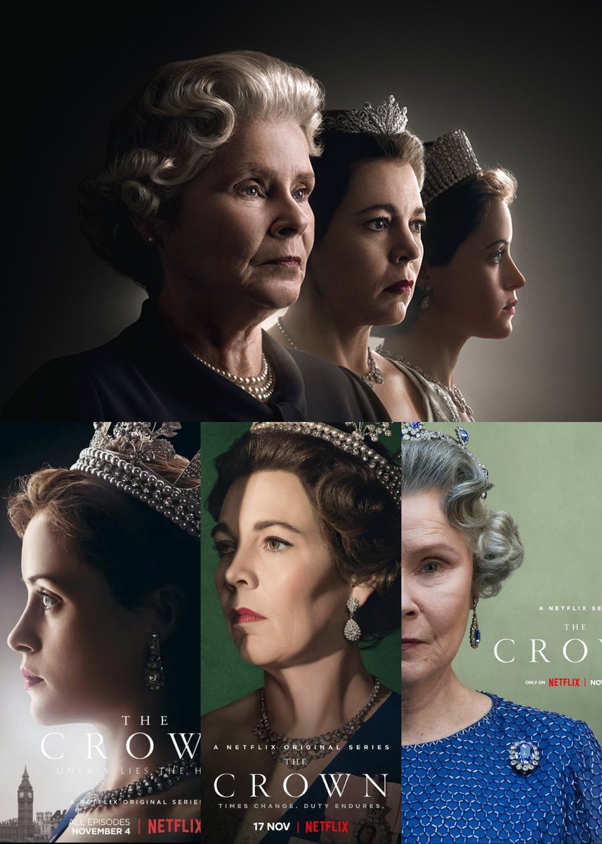 👑 'The Crown' through the years, is truly the definition of perfection 🤌 #TheCrown #ClaireFoy #OliviaColman #ImeldaStaunton