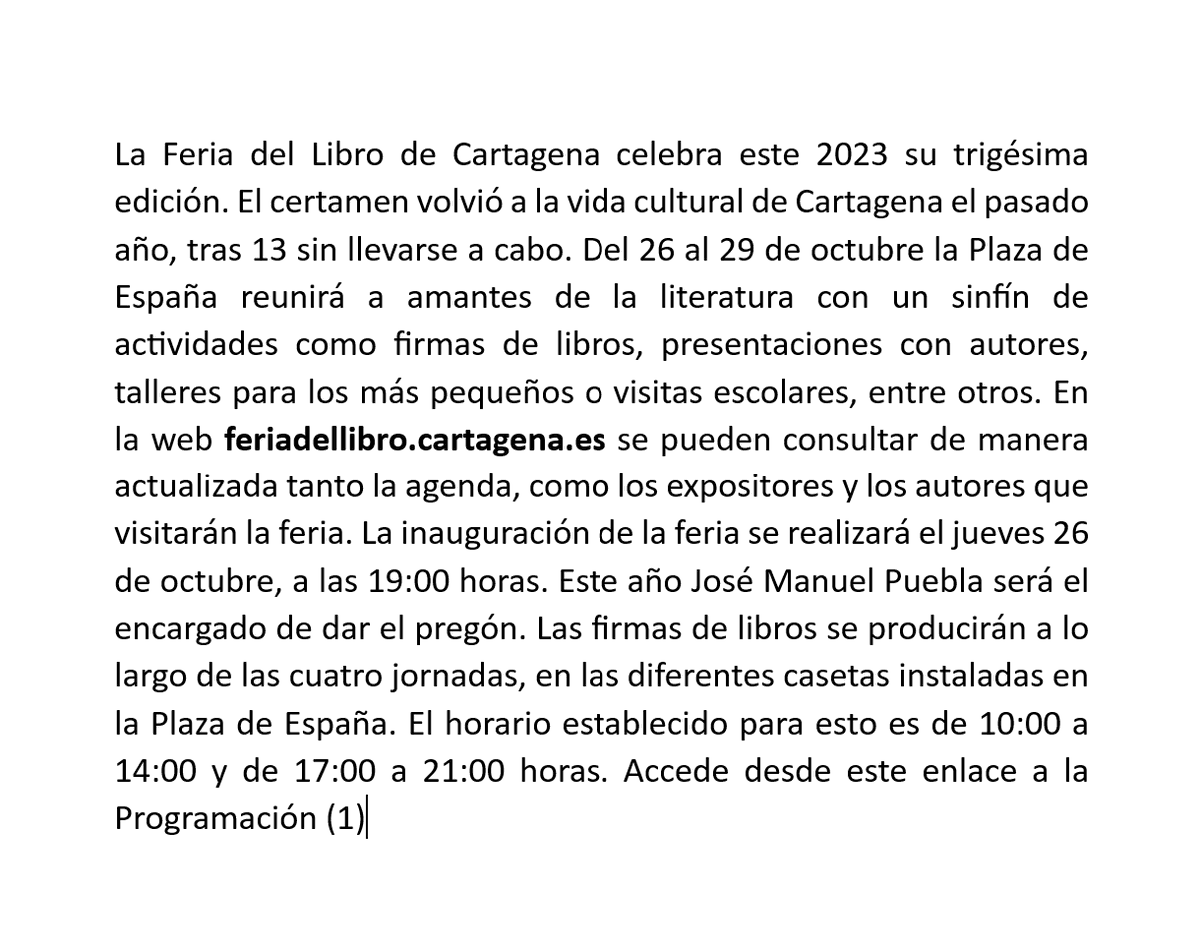 avvpsa's tweet photo. Del 26 al 29 de octubre, Feria del Libro de Cartagena en la Plaza de España
.
(1) --> https://t.co/lQI9SMaVt9
.
#poligonosantaana #construyendobarrio #avvpoligonosantaana #dinotorresdealtatension #unlocalsocialyaenpoligonosantaana #culturacartagena #AESCT #aytocartagenaes https://t.co/kJu6tjYYgG