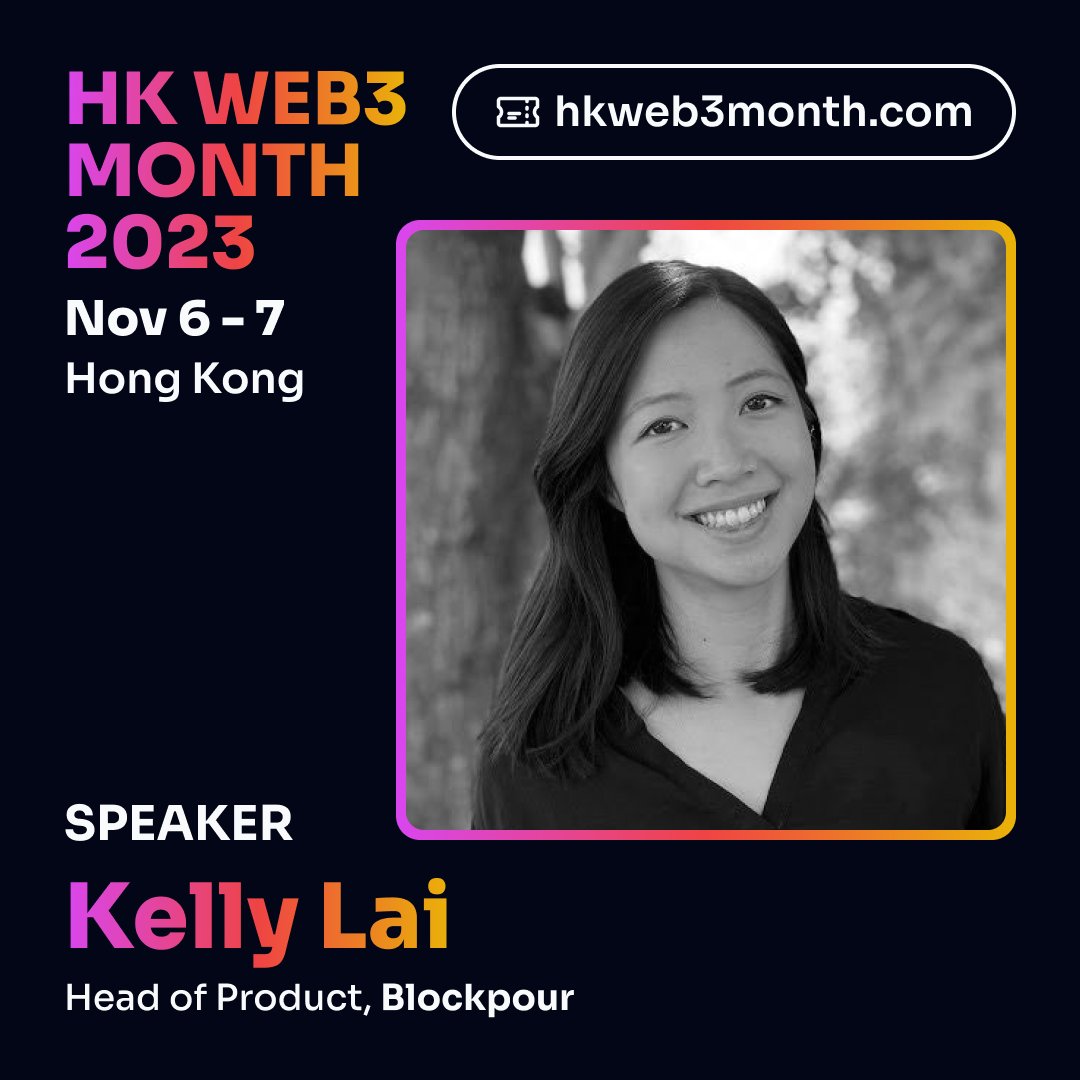 #HKWeb3Month Speaker @blockpour

🎟️ Free hkweb3month.com/tickets

Unified data platforms simplify enterprises when integrating with the web3 DeFi elements. Kelly will also share transformative potential of web3 and how businesses can adapt to this new paradigm 🔎