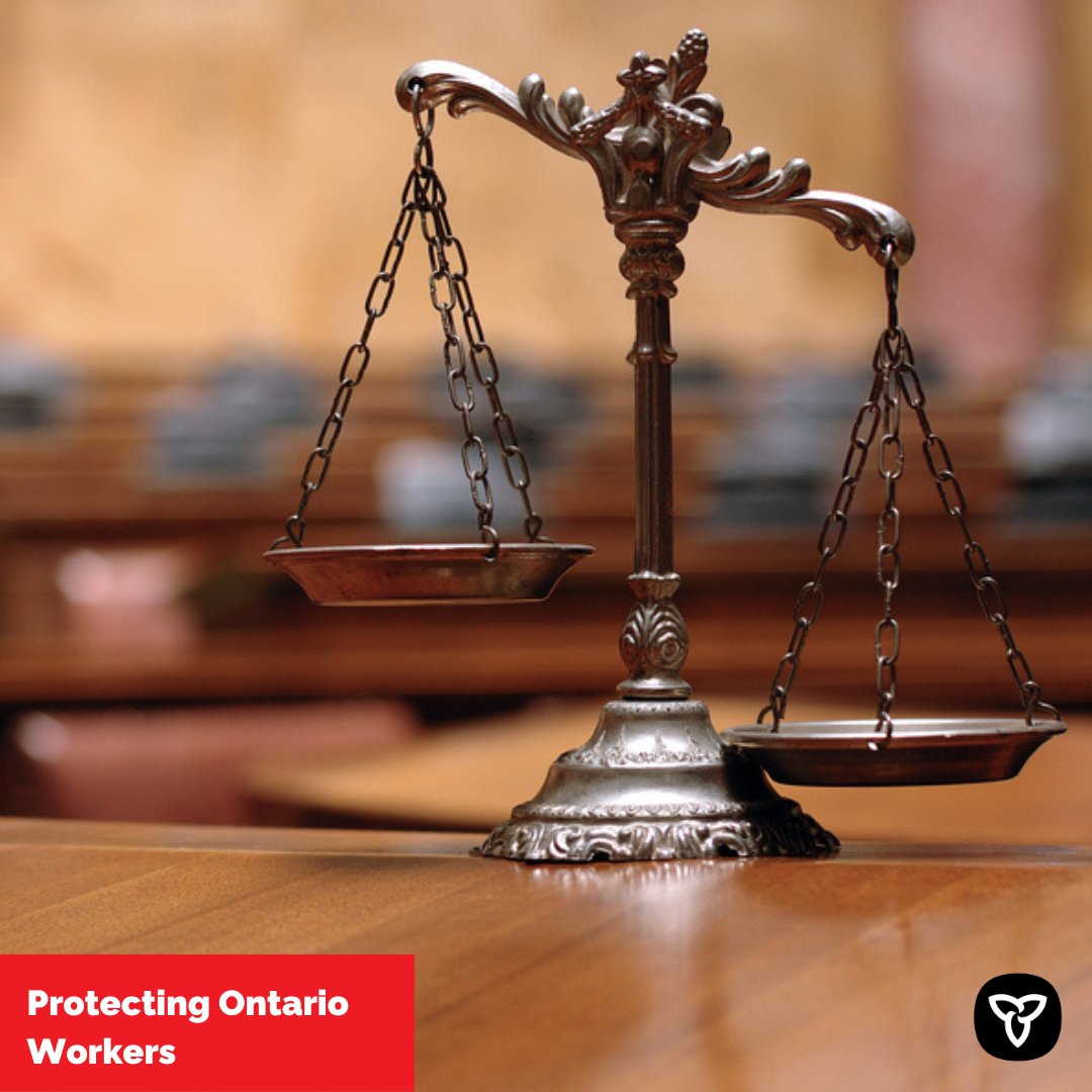 ONTatwork's tweet photo. ❗ The health and safety of workers is our top priority. 

That’s why, starting October 26, the @OnGov is increasing the fines for corporations convicted of an offence under the Occupational Health and Safety Act to $2 million. 

Learn more: https://t.co/sdqhA4Us02 https://t.co/CVxIfWZkgY