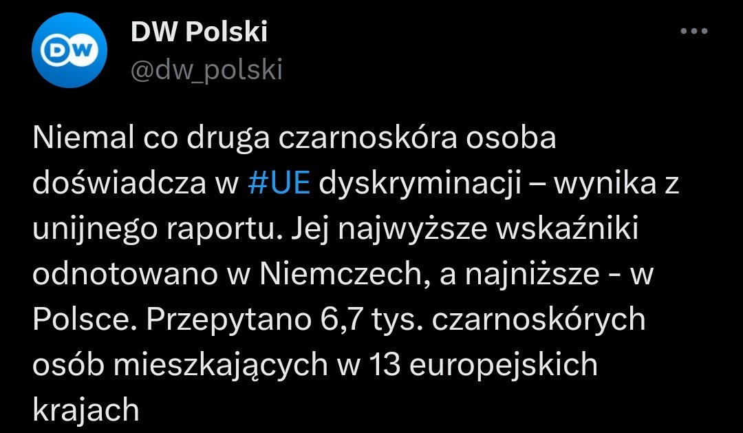 Ale jaja. Nawet niemiecki DieWelt napisał prawdę, a Onet te same badania przedstawił tak, że to w Polsce jest największy rasizm. To pokazuje poziom upodlenia Onetu.