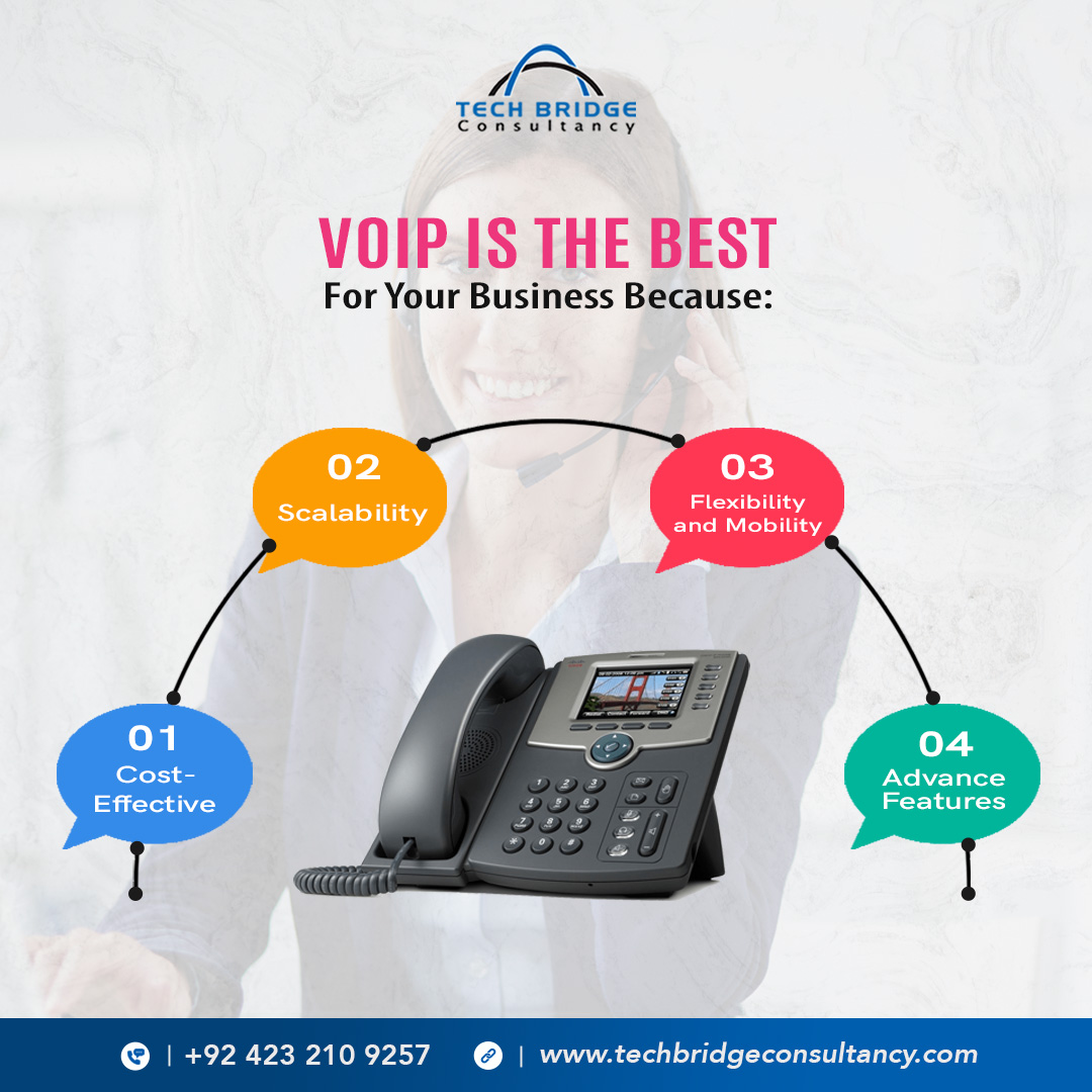 Tech Bridge Consultancy provides advanced VoIP services. Experience improved communication and lower costs through cloud-based  solutions.
Visit us Today: 
techbridgeconsultancy.com/voip-app-devel…
Contact us:
+92 42 321 09257
Email us:
info@techbridgeconsultancy.com
#voipservices
