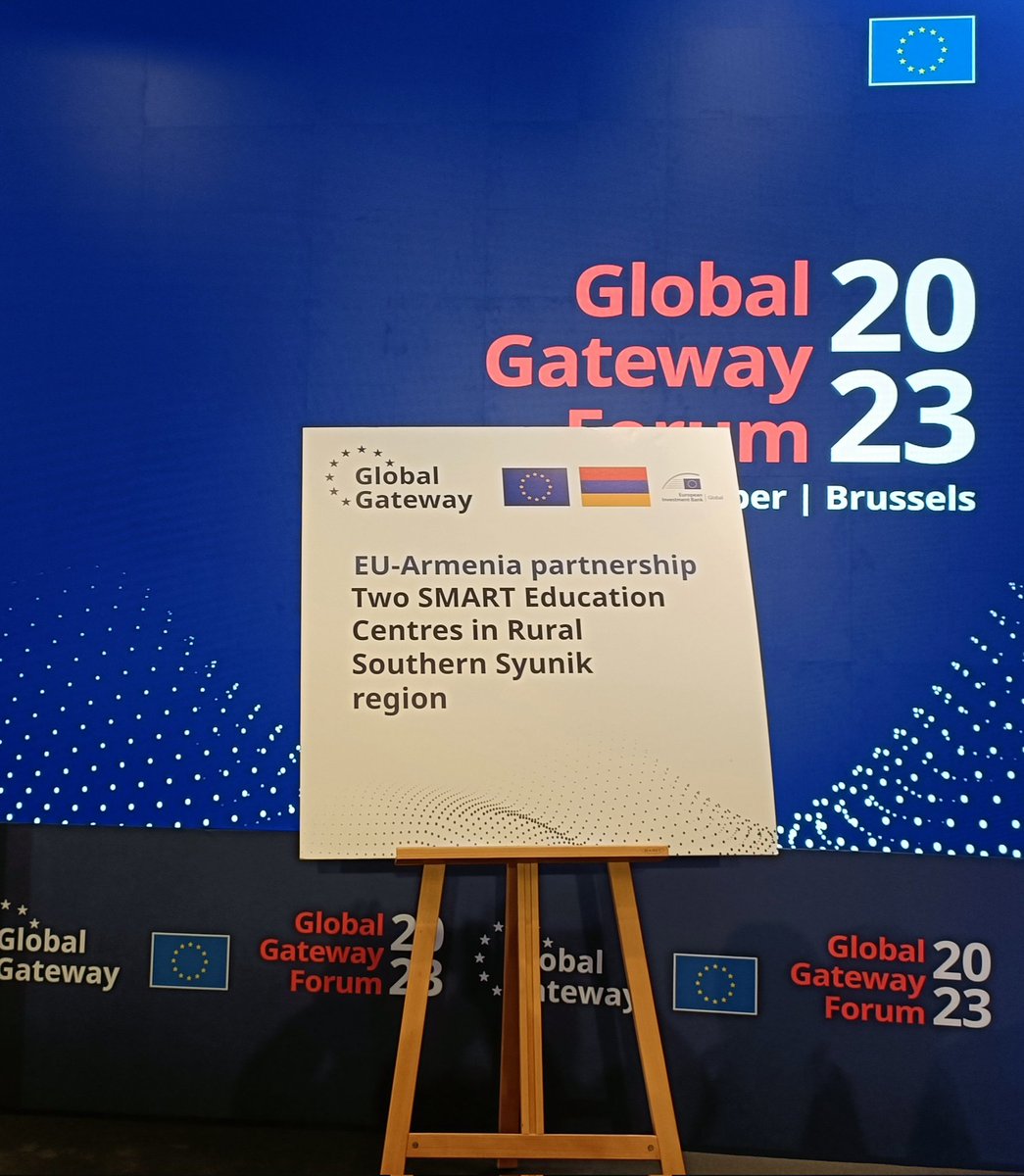 .<a href="/EU_Commission/">European Commission</a> &amp; <a href="/EIB/">European Investment Bank</a> will fund construction of 2 <a href="/coafkids/">Children of Armenia Fund</a> centers in Syunuik region of #Armenia, reinforcing knowledge, education, resilience &amp; prosperity. <a href="/President_Arm/">Vahagn Khachaturyan</a> attended the signing ceremony within the #GlobalGateway forum in Brussels.