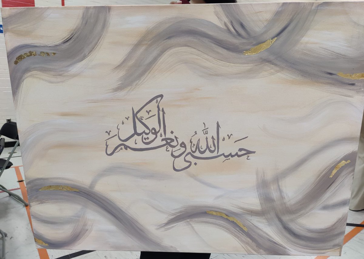 CharityWeek's tweet photo. Team Canada started auction season  for #CharityWeek2023 stroooonnng! 

Can you guess how much was raised for this jar of olives and calligraphy painting? https://t.co/S8yQmtsAwW