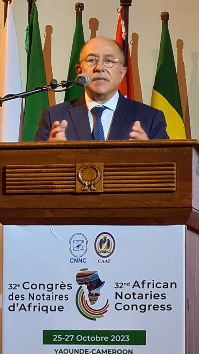 laurentdejoie's tweet image. À Yaoundé pour le Congrès des Notaires d’Afrique pour rappeler les actions des Notaires Francophones devant Ministre Justice Cameroun 🇨🇲 @Notaires_CSN @notaires44 @Presidente_CSN @ThomasNotaire @JeanVeyrac @uinl_org @ThierryVACHON @OIFrancophonie @RAmailland