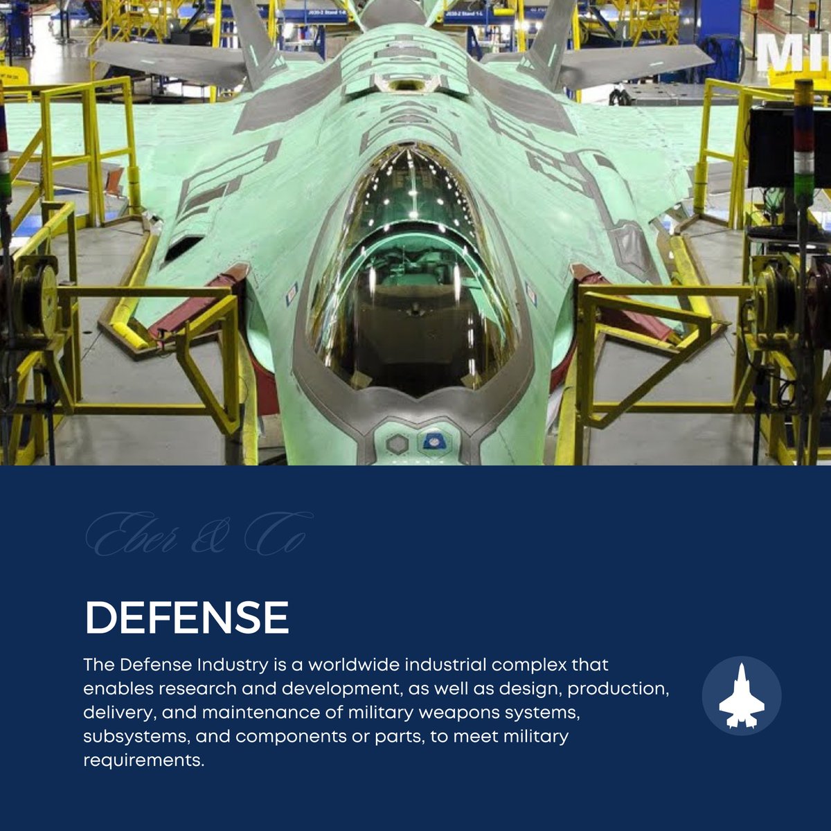 eberandco's tweet photo. #investments #defense #industry #sector #finance #fighterjet #government #lockheed #boeing https://t.co/qIN0Ljmzze