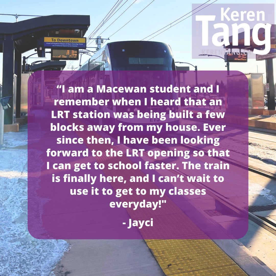 kerentangyeg's tweet image. The Valley Line Southeast LRT isn’t just a 3-year delay. Or a 15-year saga as reported in the media. For residents like Len and Joan, it is nearly a 5-decade long dream. The rapid transit vision continues to hold an important place for Edmontonians in Mill Woods.