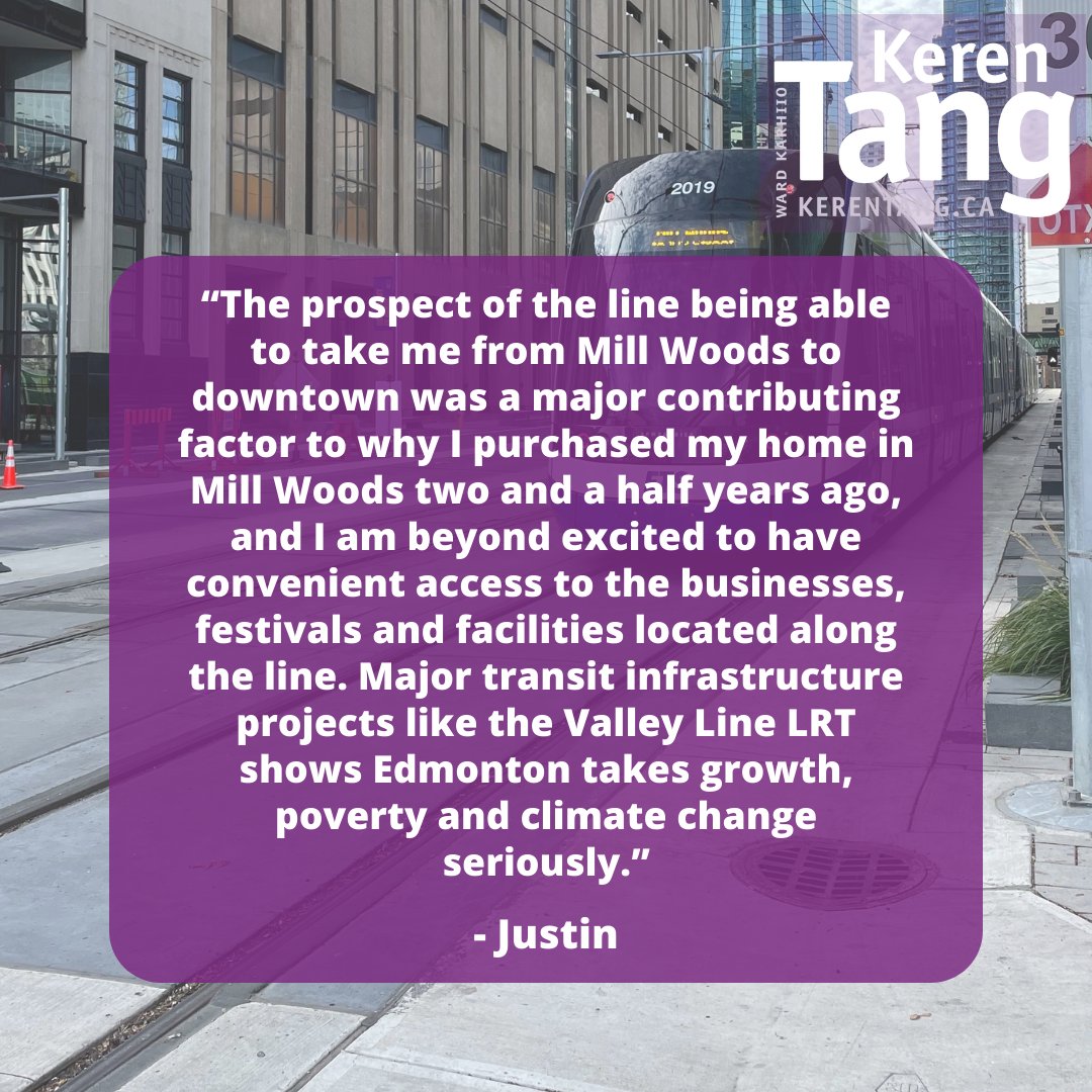 kerentangyeg's tweet image. The Valley Line Southeast LRT isn’t just a 3-year delay. Or a 15-year saga as reported in the media. For residents like Len and Joan, it is nearly a 5-decade long dream. The rapid transit vision continues to hold an important place for Edmontonians in Mill Woods.