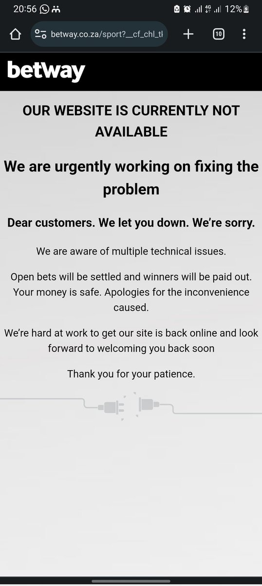 MarcThuso's tweet photo. @Betway_za everyday around this time, your platform is out of service. You guys sre denying us access to our cash outs https://t.co/Lf6EkbMNy7