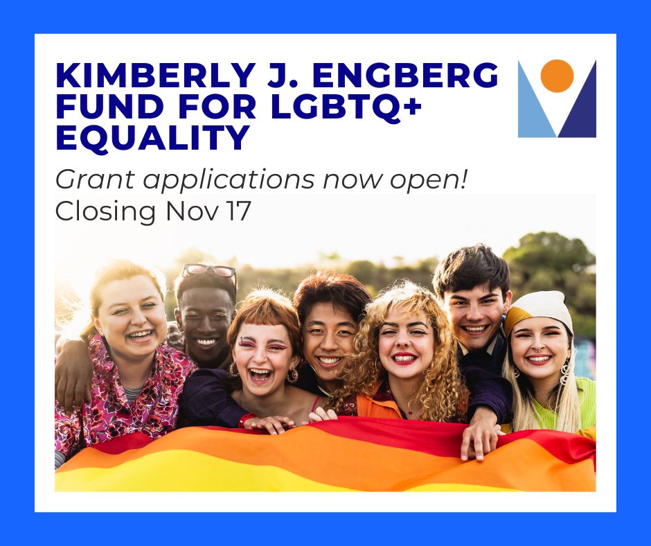 Grant applications for the Kimberly J. Engberg Fund for LGBTQ+ Equality are now open! This fund supports orgs. serving the LGBTQ communities in the counties of Ventura, Santa Barbara, and San Luis Obispo. Application are accepted until Friday November 17 vccf.org/nonprofits