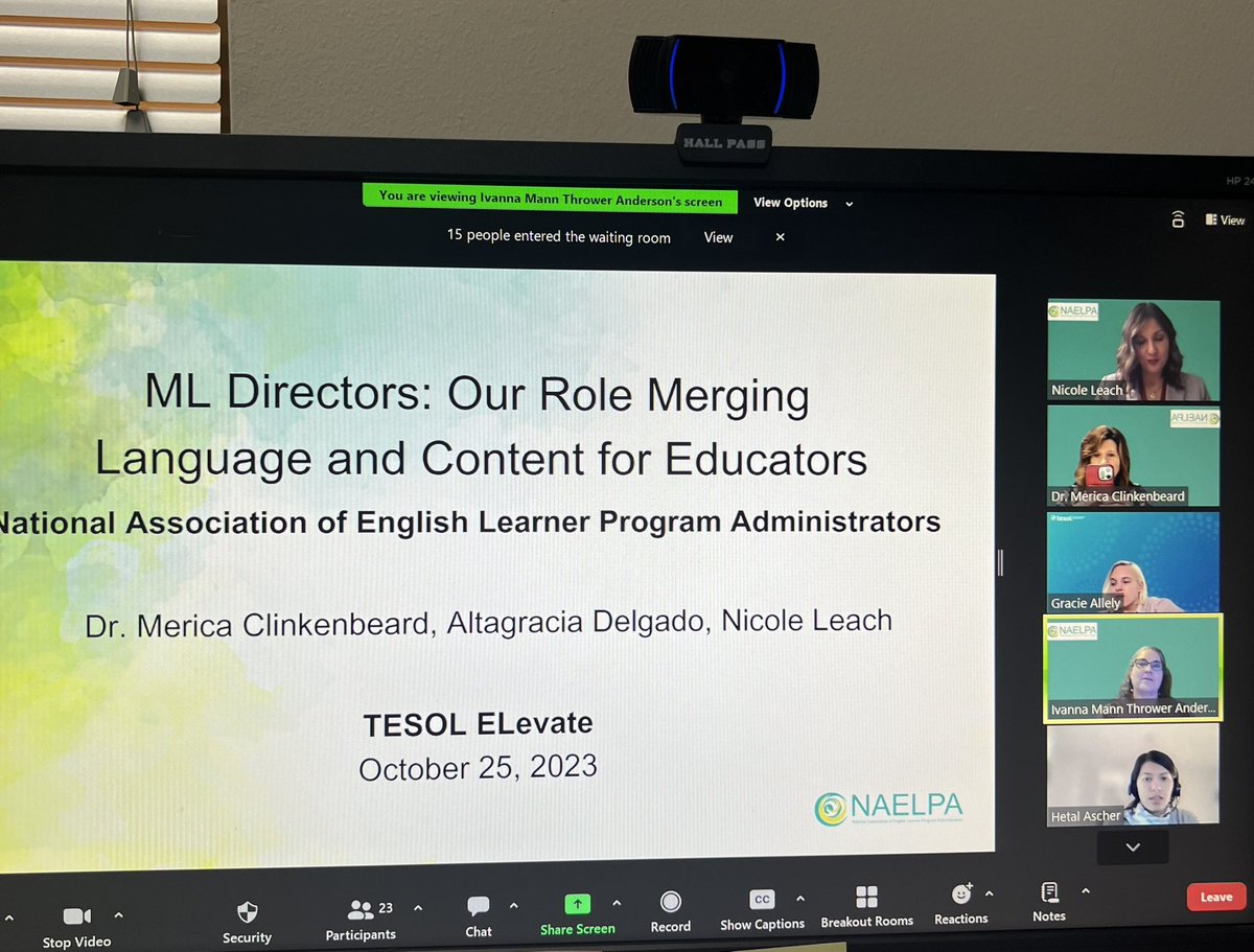 Waiting to present for TESOL with my colleagues! <a href="/NicoleNLeach/">Nicole Leach</a> <a href="/imannthrower/">ivanna mann thrower anderson</a> <a href="/delgadong94/">Altagracia H Delgado</a> <a href="/NAELPAforELs/">NAELPA</a>