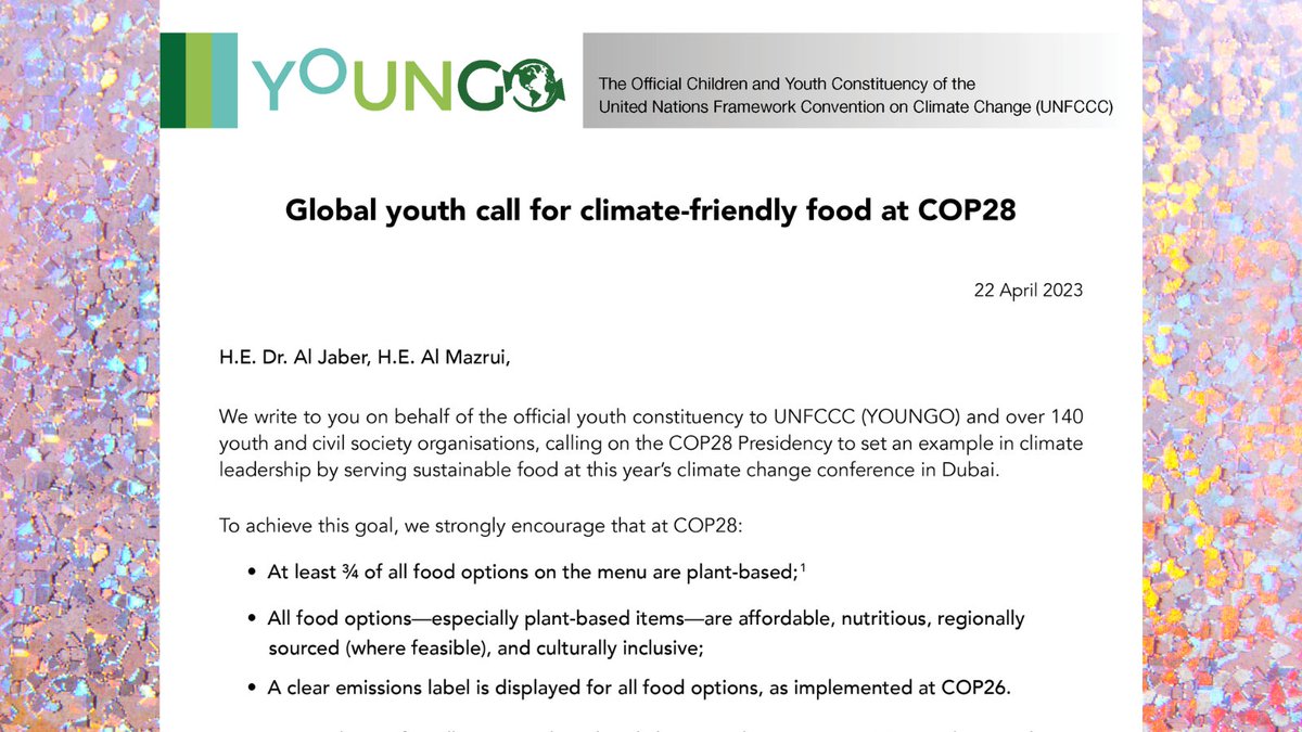 So important to have this reference point as a foundation for our daily work 🙏 <a href="/WilliamJRipple/">Dr. William J. Ripple</a> this is why <a href="/FoodatCOP/">Climate-Friendly Food at COP</a> pushes for <a href="/UNFCCC/">UN Climate Change</a> conferences - including <a href="/COP28_UAE/">COP28 UAE</a> - to serve #affordable, #nutritious, and predominantly #plantbased foods that reflect this reality 🌱🌍