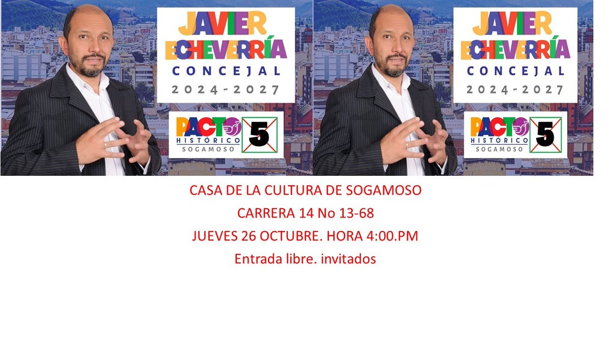 wijarech18's tweet photo. No olvides nuestra cita el día de mañana un pacto por sogamoso https://t.co/wzvC0Wy1vy