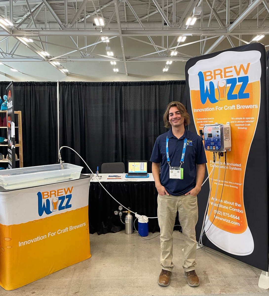 BrewWizz's tweet photo. We’re at the 2023 @OntCraftBrewers Convention today and tomorrow! Stop by booth 313 in the Suppliers Market to hear all about the FizzWizz, our automated carbonation system helping brewers save time and money during their carbonation process 🍻 #ocbc #OCBC2023 https://t.co/2OAxlLehd3