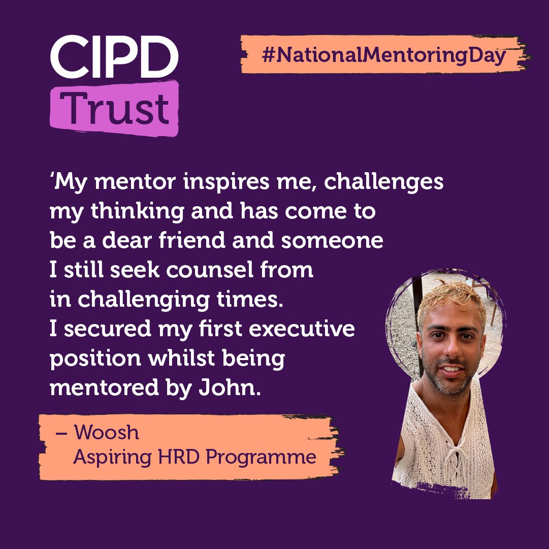 This #NationalMentoringDay we’re celebrating the amazing impact our mentors have, in the words of our mentees. First up, Woosh tells us about his experience being mentored as an Aspiring HRD.

Find out more about our work: cipdtrust.org/what-we-do/dev…