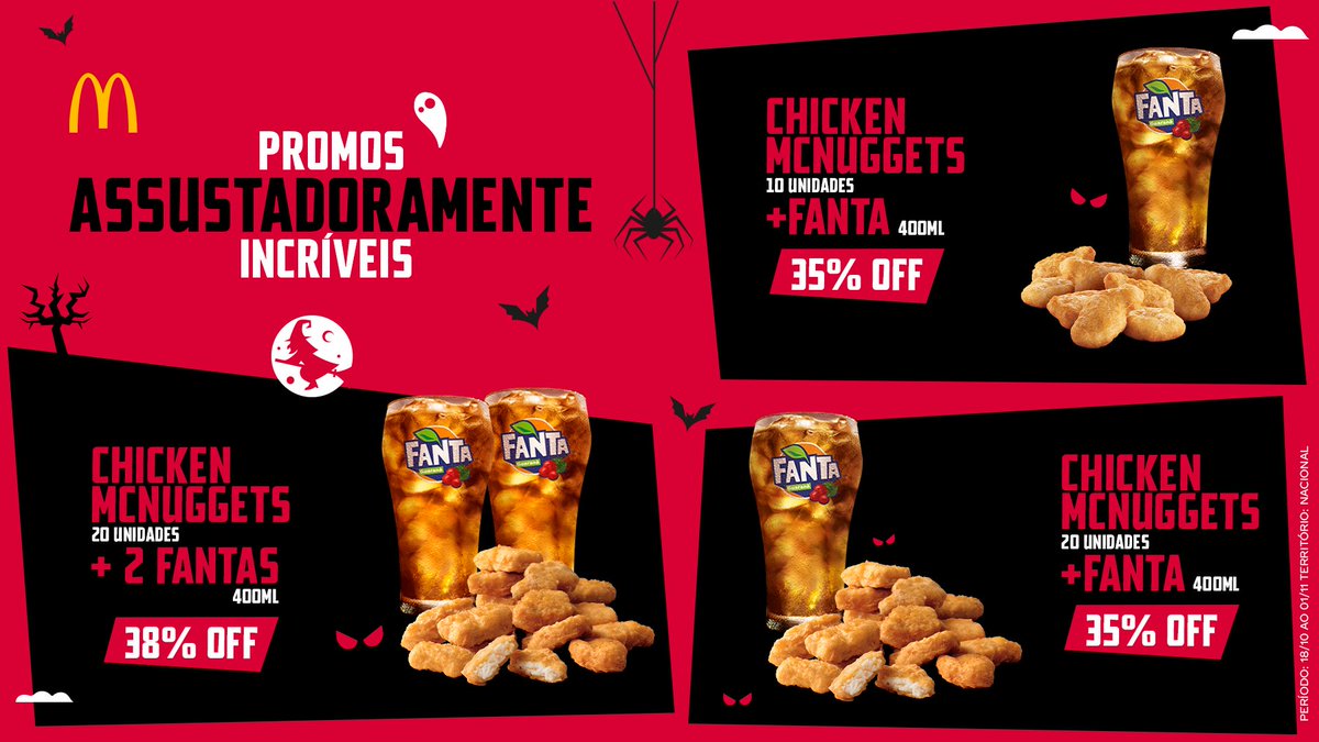 Alô, alô, amantes do Halloween 👀? A promo mais deliciosamente assustadora tá ON! 

*Promoção exclusiva no McDelivery. 
cokeurl.com/hvx1le
