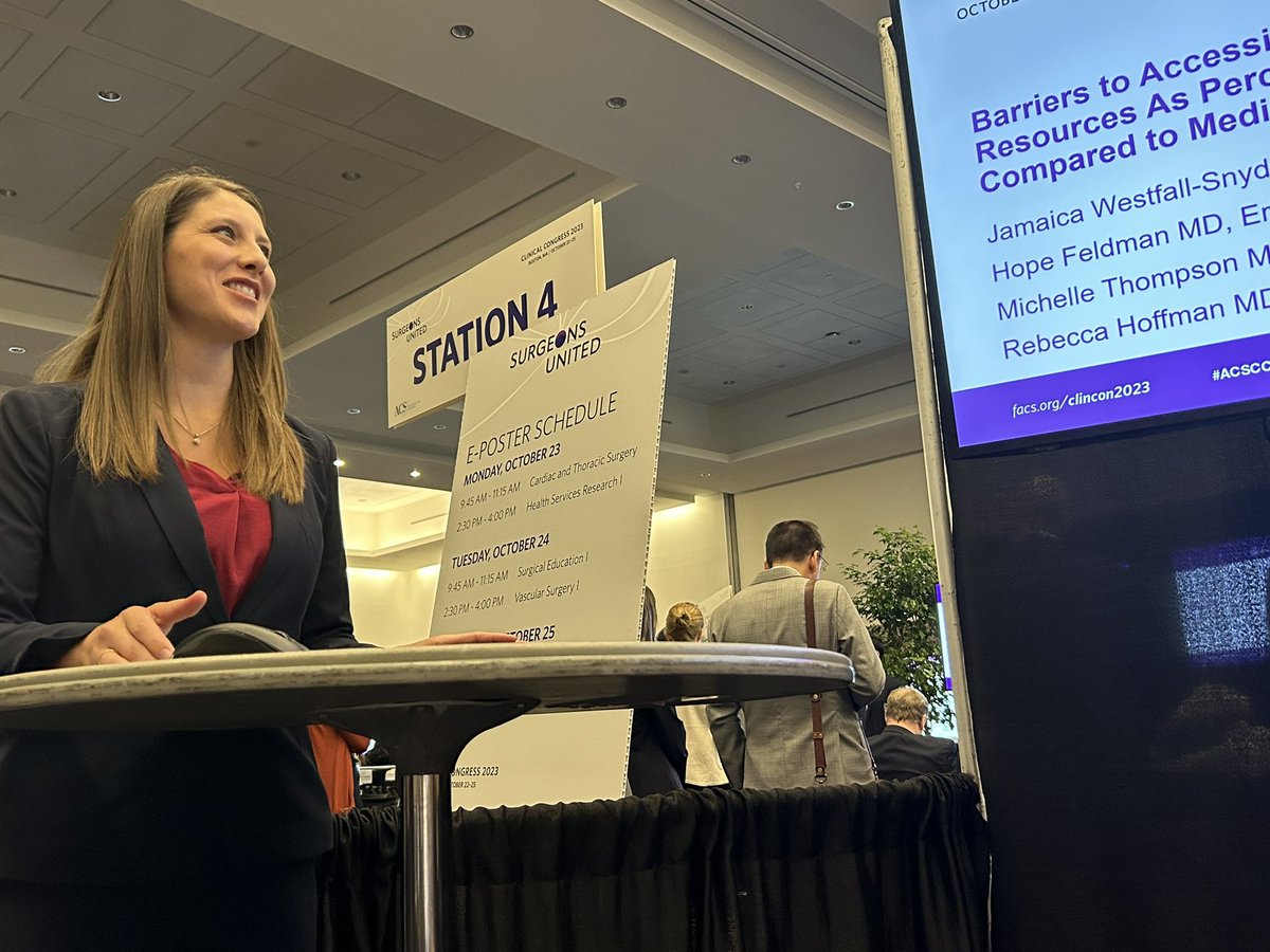 Becky Hoffman (@drbeckyhoffman) on Twitter photo Shocking, not shocking-We’re harder on ourselves than other are when it comes to mental health! Great work by <a href="/GeisingerSurgEd/">Geisinger General Surgery Residency</a> resident Jamaica Westfall-Snyder #ACSCC23 Shocking, not shocking-We’re harder on ourselves than other are when it comes to mental health! Great work by <a href="/GeisingerSurgEd/">Geisinger General Surgery Residency</a> resident Jamaica Westfall-Snyder #ACSCC23