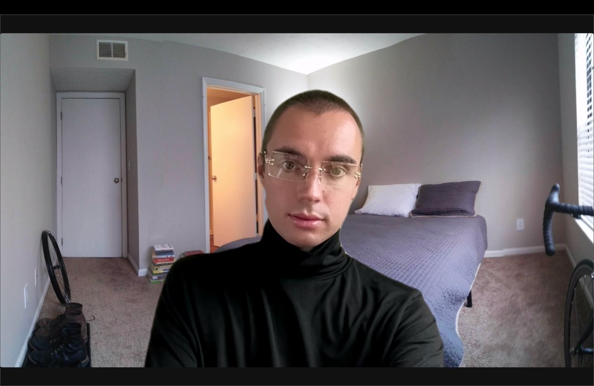 danghentschel's tweet image. Some of the "poor person's house" backgrounds I use on calls with my employees. If I match the lighting, angle, and don't move too much they work fairly well.