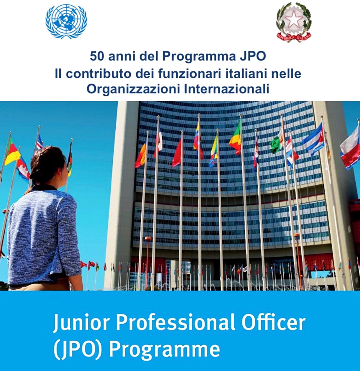 Domani in @ItalyMFA interverrò al 50 Anniversario del Programma JPO. Ideato per offrire ai giovani diplomati, la possibilità di acquisire esperienza professionale nella #CooperazioneInternazionale multilaterale @UN.

#Formazione #organizzazioniinternazionali 

@Onuitalia