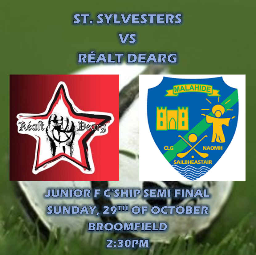 After a good quarter final win last time out, the Stars will look to book their spot in a county final when they play <a href="/OfficialSylsGAA/">St Sylvester’s GAA</a> in the semi final this Sunday in Malahide.
Throw in at Broomfield is at 2:30 pm.Please come out and cheer the lads on to a county final! #RDAbú