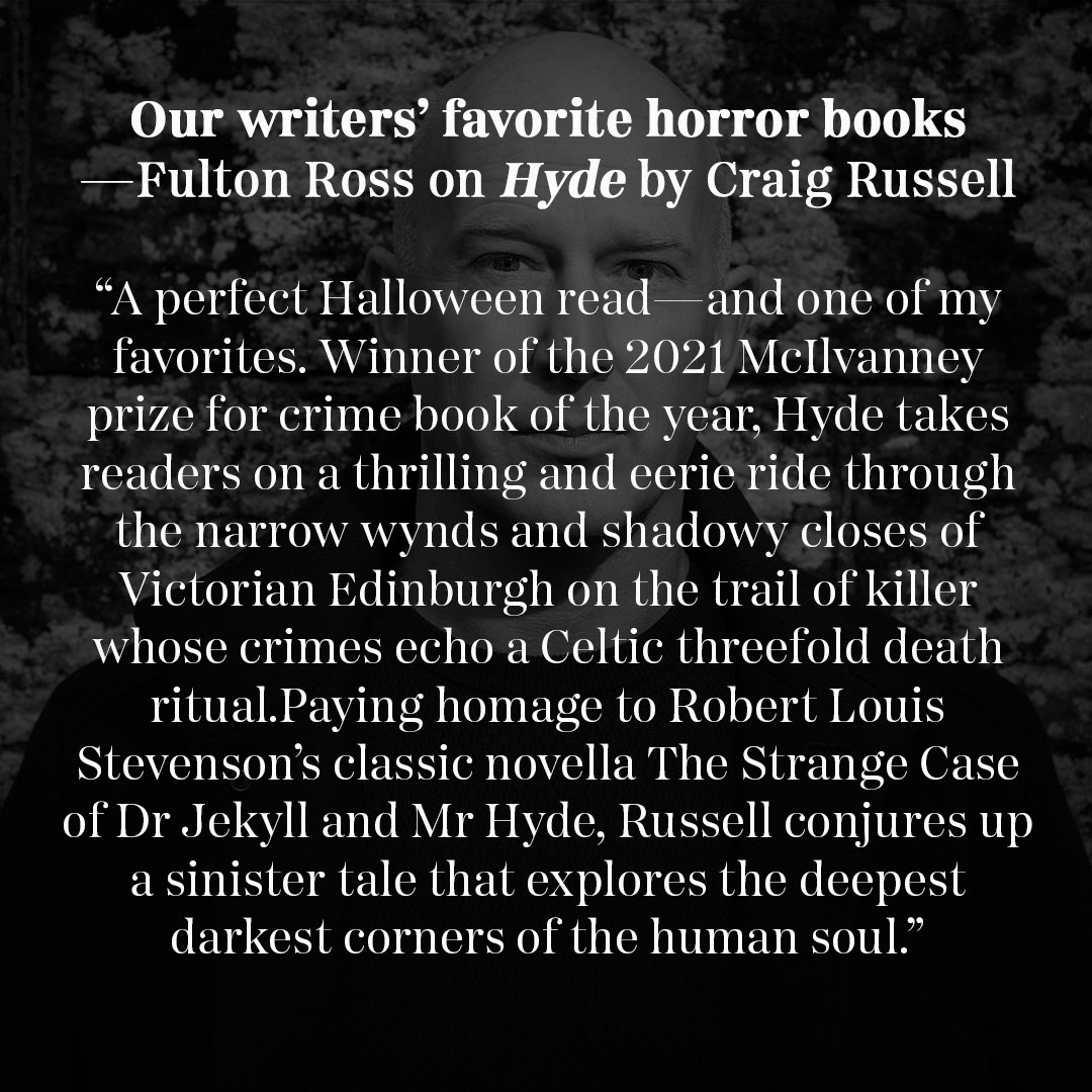 …and here is @FultonLRoss’s horror recommendation! Fulton has chosen Hyde by Craig Russell. Here are his thoughts!