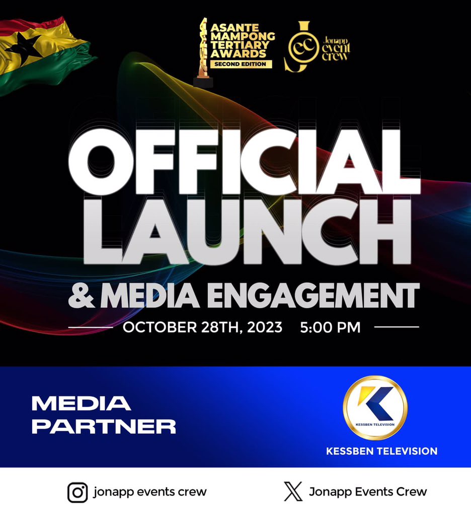 JonappEventCrew's tweet photo. 🎉🎊🎉🎊🎉🎉🎊🎉🎊🎉
Congratulations to *kessben Tv* for being our main media partner for ASMA II
We say *AYEKOO* 🎊🎉

#Jonapp Event 
#ASMAII
#Monico
#Mamtech
#Nmtc Mampong 
#Aamusted mampong 

Instagram:
https://t.co/lSQb9JMht4

Twitter:
https://t.co/TcUAYH7wiH https://t.co/wzBSoBQ9lz