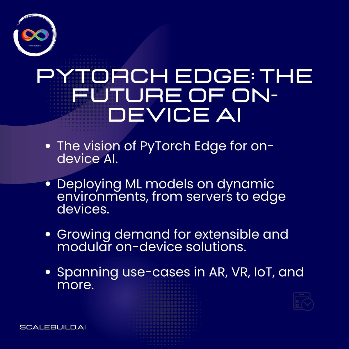 scalebuildai's tweet image. PyTorch Edge: Enabling On-Device Inference Across Mobile and Edge Devices with ExecuTorch
.
.
.
#ExecuTorch #PyTorchEdge #AIInference #OnDeviceAI