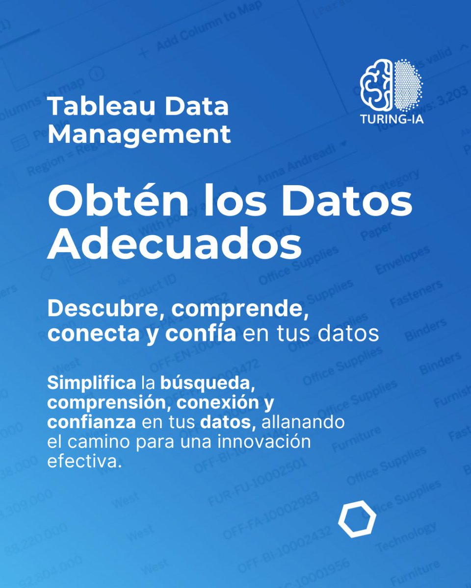 IaTuring's tweet image. ¿Quieres tomar decisiones más informadas en tu negocio? 🔎

📊 Tableau Data Management te ayuda a descubrir, comprender, conectar y confiar en tus datos.

#Tableau #TableauDataManagement #Analisisdedatos #Gestiondedatos