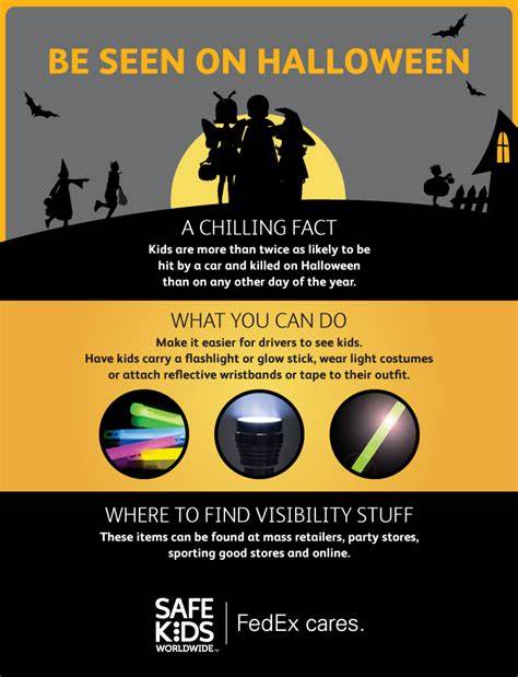 EG_FES's tweet image. Before going out Trick-Or-Treating make sure you are equipped with glow sticks, flashlights and reflectors. 🔦
These three items can make you more visible to moving vehicles to avoid collisions or being struck.
For More Halloween Safety Info: bit.ly/3tINtZn