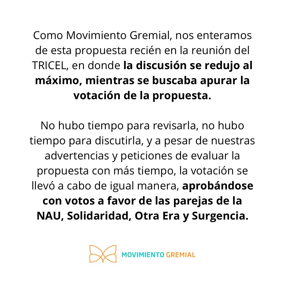 Mov. Gremial UC tweet media