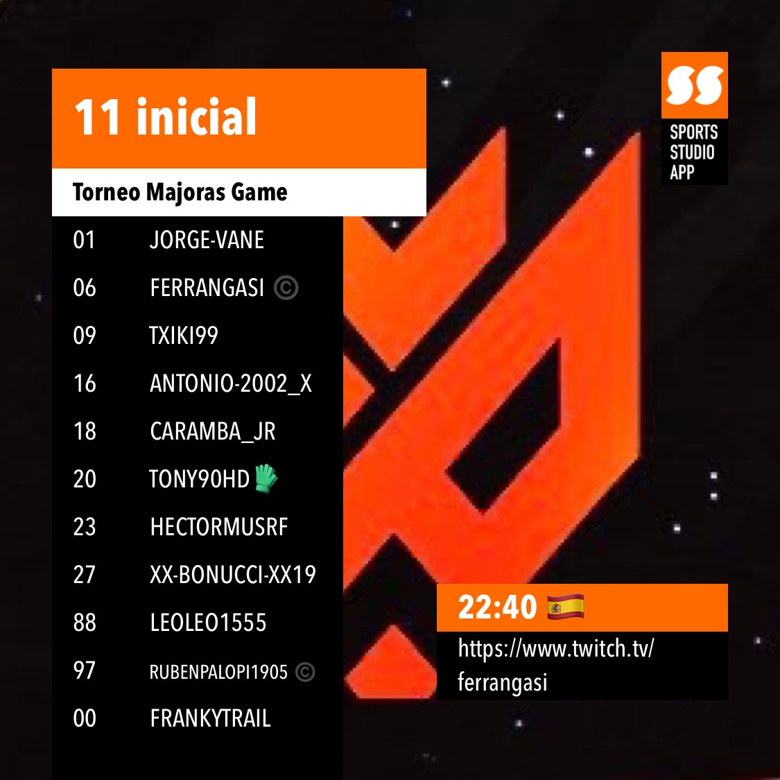 🟠 HOY JUGAMOS 🟠

Torneo <a href="/majoras_game/">MAJORASGAME</a> 

Después de una buena fase de grupos sin perder ningún partido… 

Hoy jugamos octavos de final a doble partido. 

22:40 vs @Alh_eSports 

23:00 vs @Alh_eSports 

#VamosLyokFox