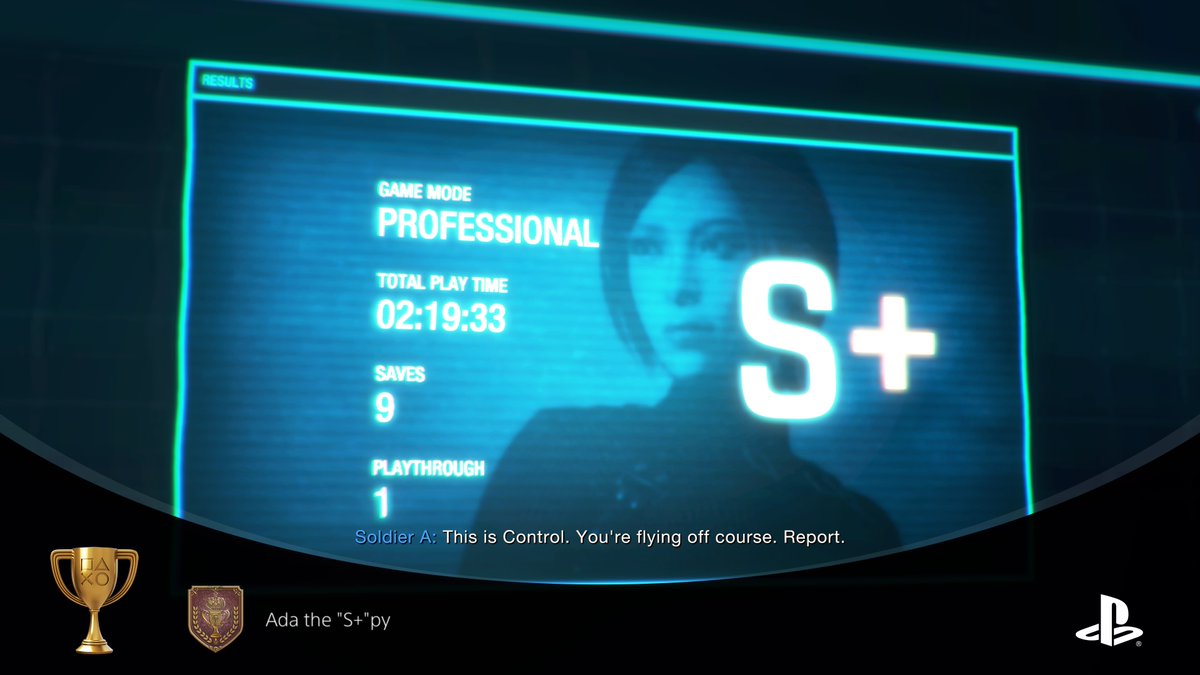 Resident Evil 4
Ada the "S+"py (GOLD)
#PlayStationTrophy
#RE4  #PS5Share, #ResidentEvil4