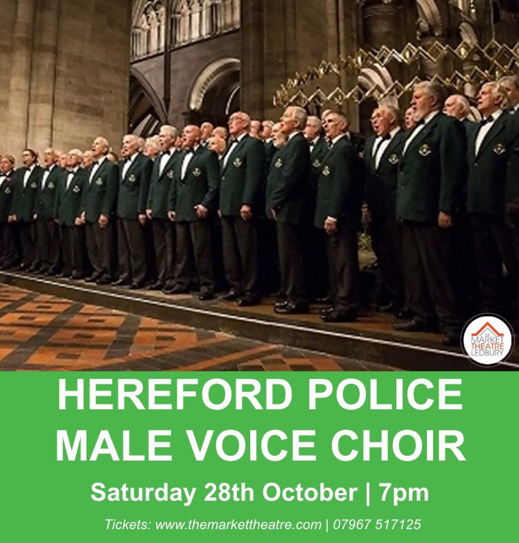 We have another live show for you this weekend with ✨HEREFORD POLICE MALE VOICE CHOIR✨

-Saturday 28th October 7pm
-Tickets £12