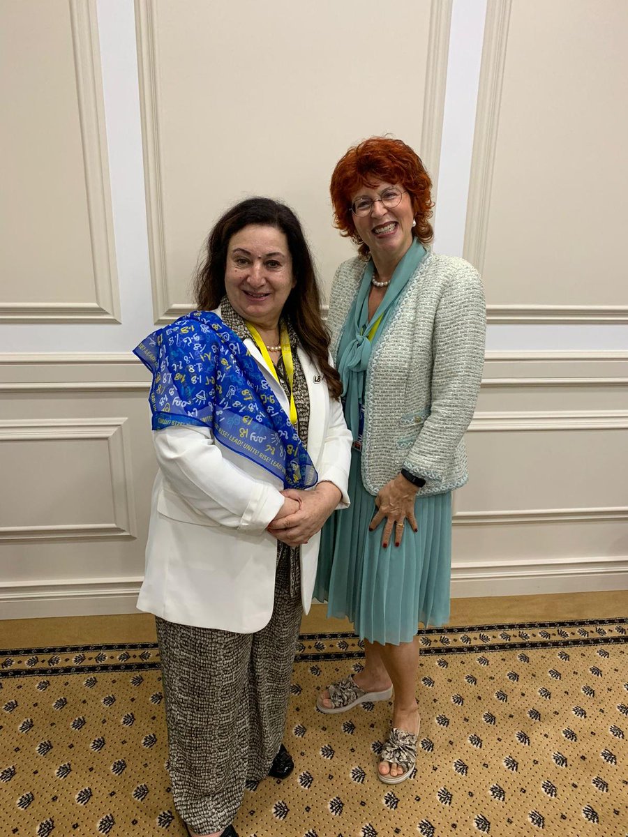 PMNCH's tweet photo. @PMNCH Board Member @FlaviaBustreo after a rich discussion with strong champion of women’s, children and adolescent health @SenatorSalma on the power of partnerships to reinvigorate global efforts to improve the health of vulnerable women, children & adolescents in the face of polycrises. #147IPUAssembly #PartnersforChange