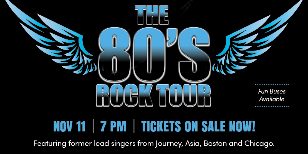 Don't miss out on the best rock concert in town! Get your tickets now for the 80's Rock Tour, and let's rock and roll all night long! 🤘🎸🎶

Find tickets at: bit.ly/3rogoBh