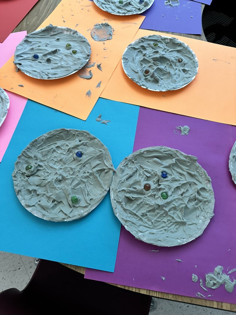 We started with a moon study this quarter in science. Today, we made moons and put craters in them. 🌙 @PtownElem