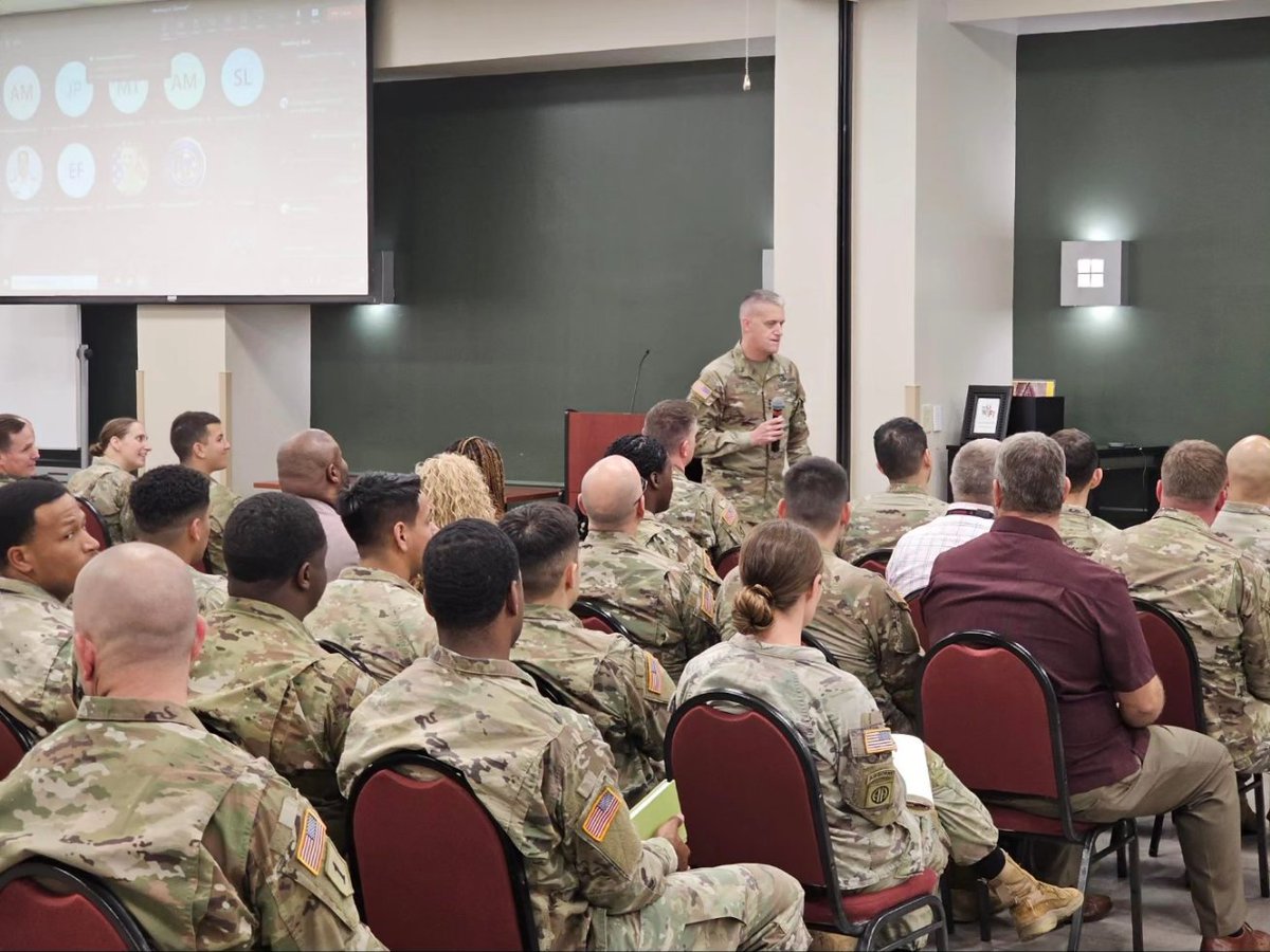 _TheRealDragon1's tweet photo. LTG Stitt visited Fort Liberty NC to speak at an AG all hands event. He provided mentorship and spoke on the new AG c
Corps strategies and IPPS-A updates forthcoming to the United States Army. https://t.co/ISkRwohKEG