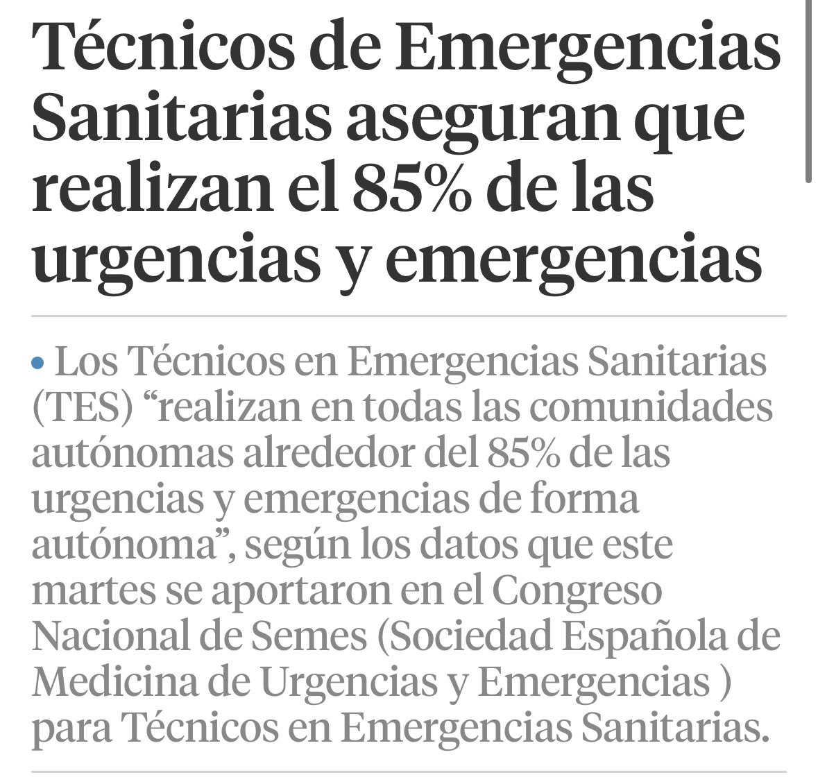 DiarioTES's tweet image. Si el Soporte Vital Básico #SVB atiende el 85% de la demanda prehospitalaria:

¿No sería prioritario potenciarlo y hacerlo más resolutivo? 

¿No sería una medida con un gran alcance debido al volumen de pacientes que atienden? 

Hay pocos SEM que apuestan por ello, pero los hay.