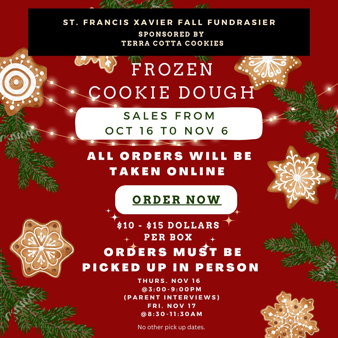 <a href="/sfxmarkham/">St. Francis Xavier</a> cookie fundraiser extended to Novermber 6 2023! <a href="/HDipan1/">Helena</a> <a href="/paonesl/">Lou Paonessa</a> @ycdsb