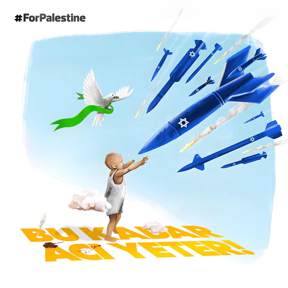 Tek şimdi değil her zaman Filistin’in ve Gazze’nin yanındayız. Soykırıma engel olmak için elimizden ne geliyorsa yapacağız! #ForPalestine