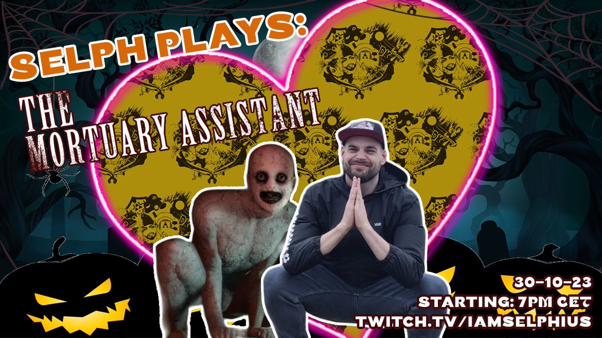 iamselphius's tweet photo. Please come hold my hand next Monday okay? I have to play a spooky game and i'm scared. D: #twitchaffiliate #Themortuaryassistant https://t.co/ucy1Rce0Vy
