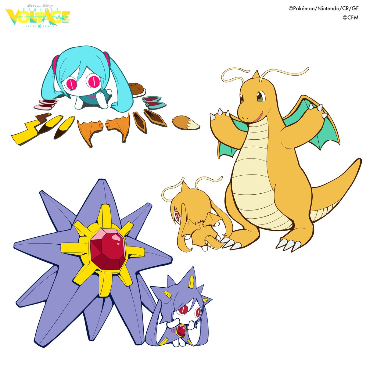 pokemon (creature) no humans twintails claws white background red eyes simple background  illustration images