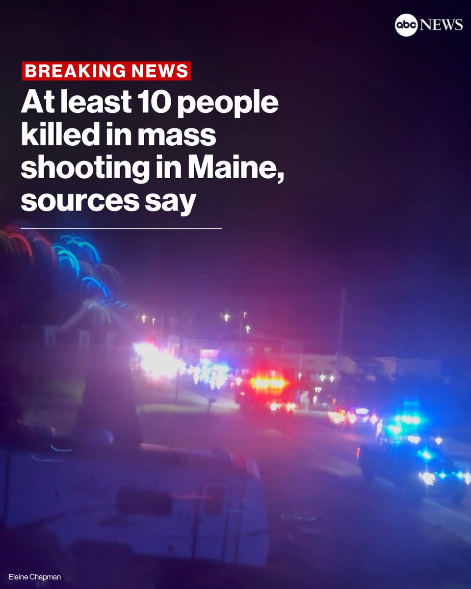 BREAKING: At least 10 people are dead and dozens more have been injured in a mass shooting in Lewiston, Maine, according to law enforcement sources who have been briefed on the shooting. trib.al/YntBEap