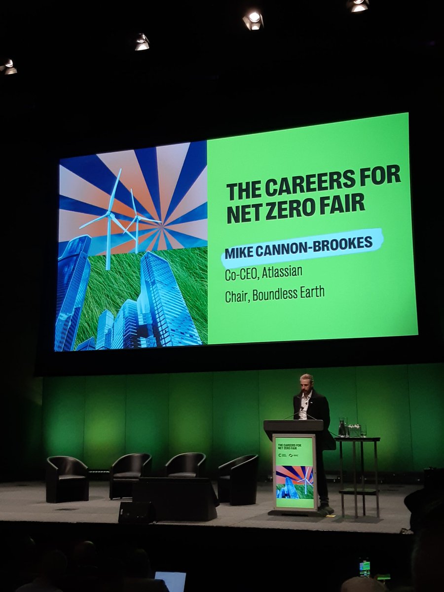At the Careers for net zero event in Melbourne - with key clean energy leaders. The Victorian premier Jacinta Allen launching the SEC's strategic plan. Mike Cannon-Brookes from Atlassian also speaking. #auspol
